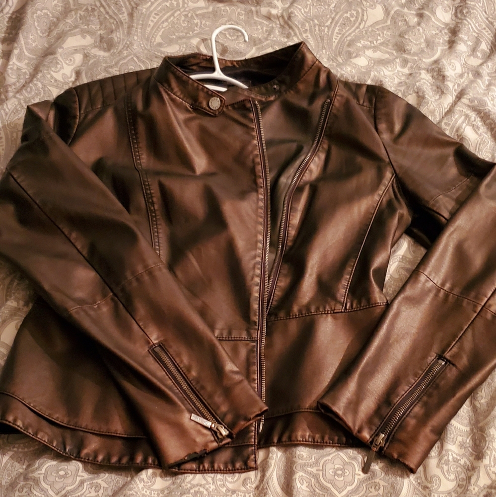 Simili leather coat
